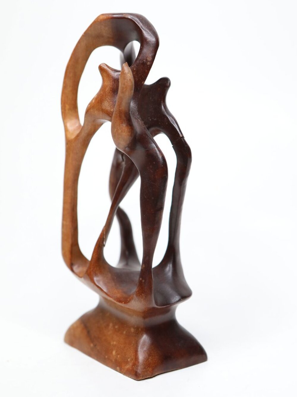 Vintage Mid-Century Modern Abstract Wood Sculpture - Biomorphic Carving - Picture 4 of 14